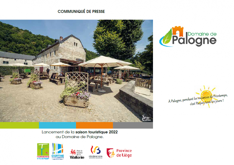 COMMUNIQUÉ DE PRESSE - Lancement de la saison touristique 2022 au Domaine de Palogne