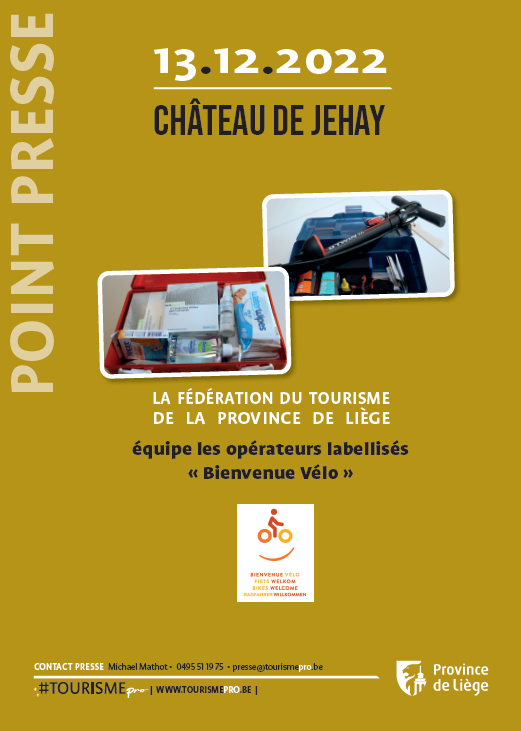 FARDE DE PRESSE - Distribution des kits « Bienvenue Vélo » au Château de Jehay