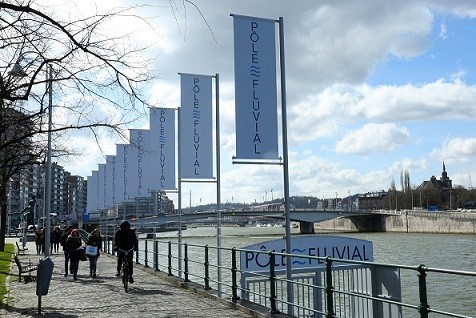 Le Pôle fluvial devant l'Aquarium-Museum @FTPL P.Fagnoul