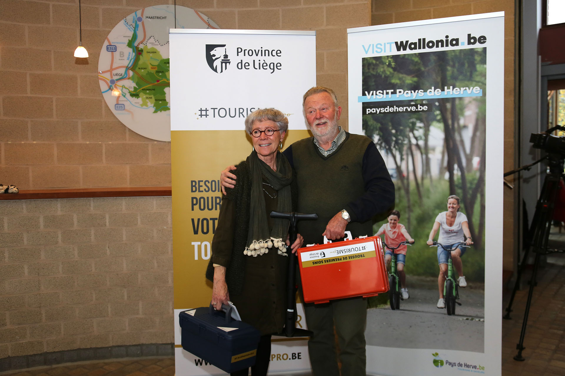 Distribution des kits Bienvenue Vélo à Herve